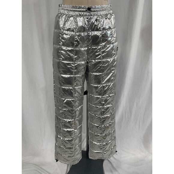 Mackage 'Aeryn' Silver Metallic Down Ski Pants Size S - Picture 2 of 5